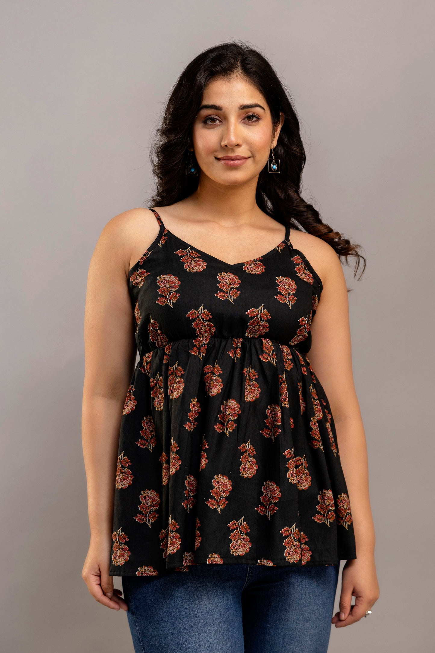Midnight Garden Charm Kurti