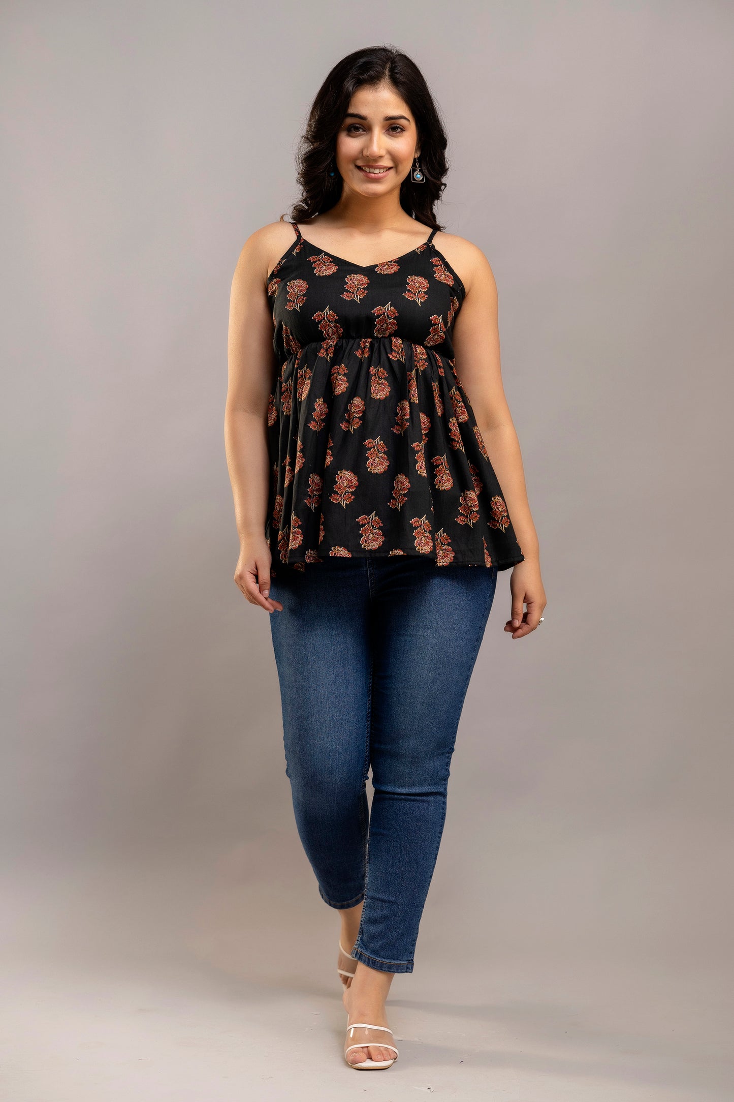Midnight Garden Charm Kurti