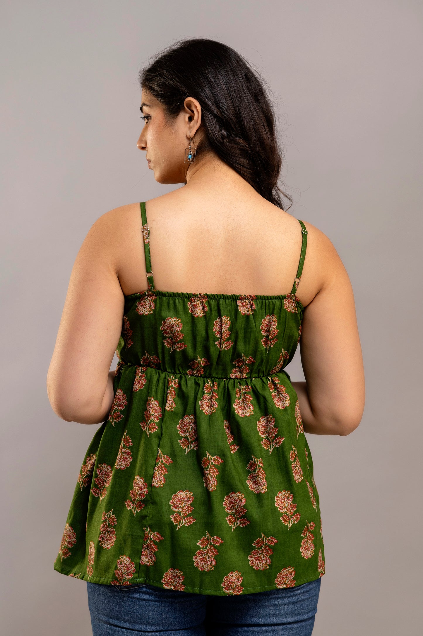 Mehendi Blossom Flared Kurti
