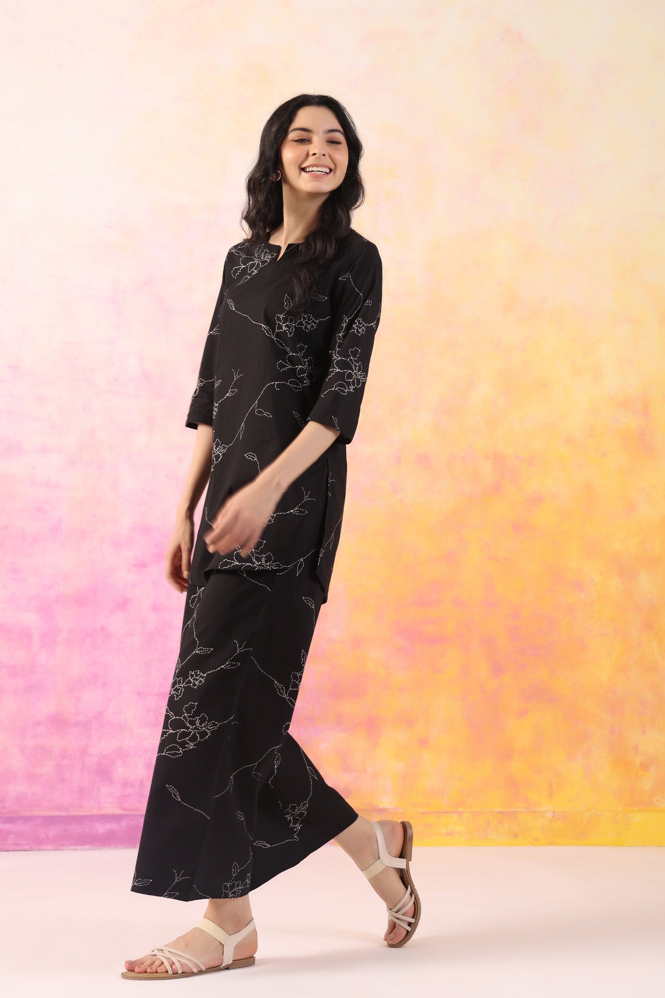 Midnight Bloom Co-Ord Set