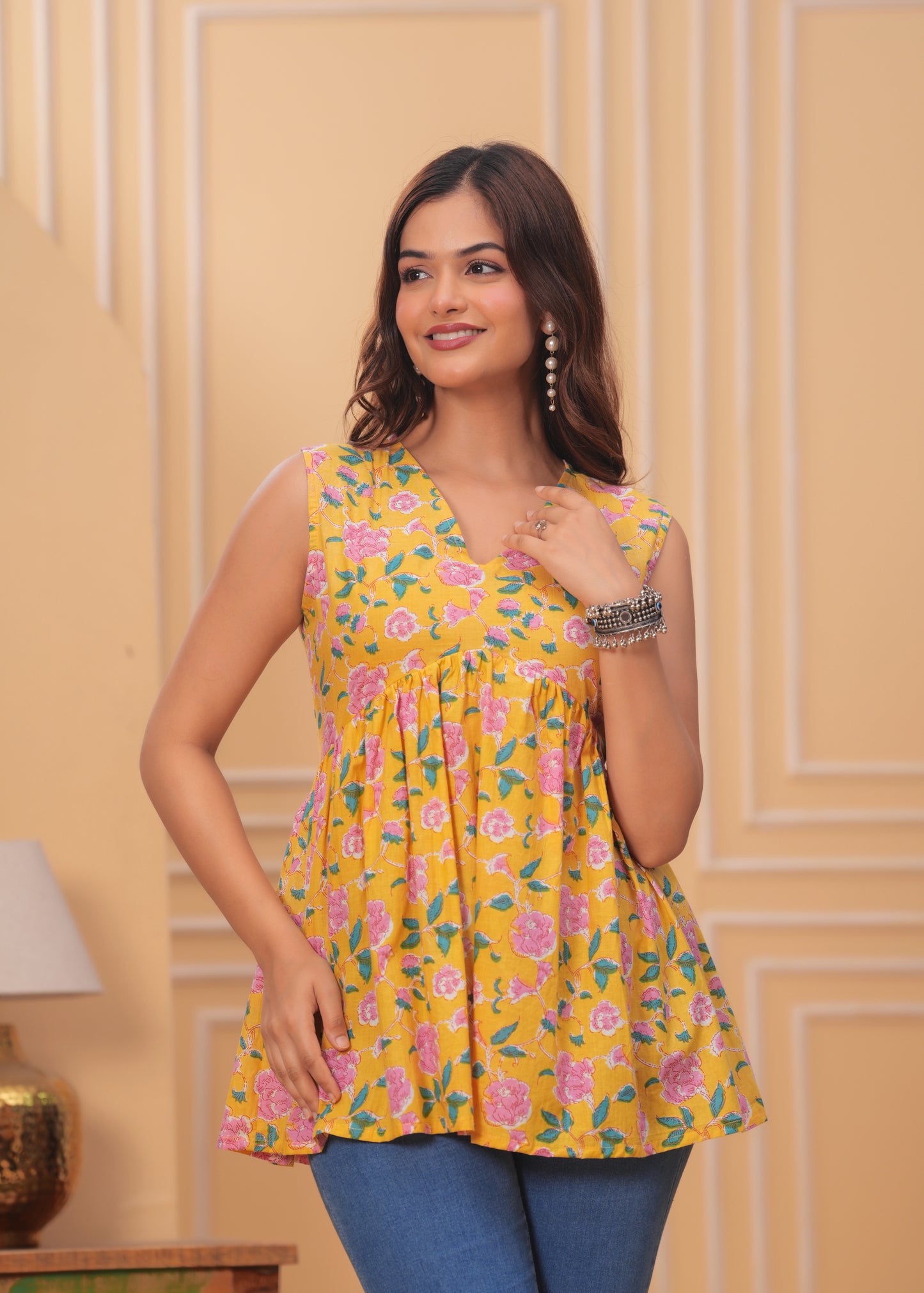 Sunny Petal Pop Kurti