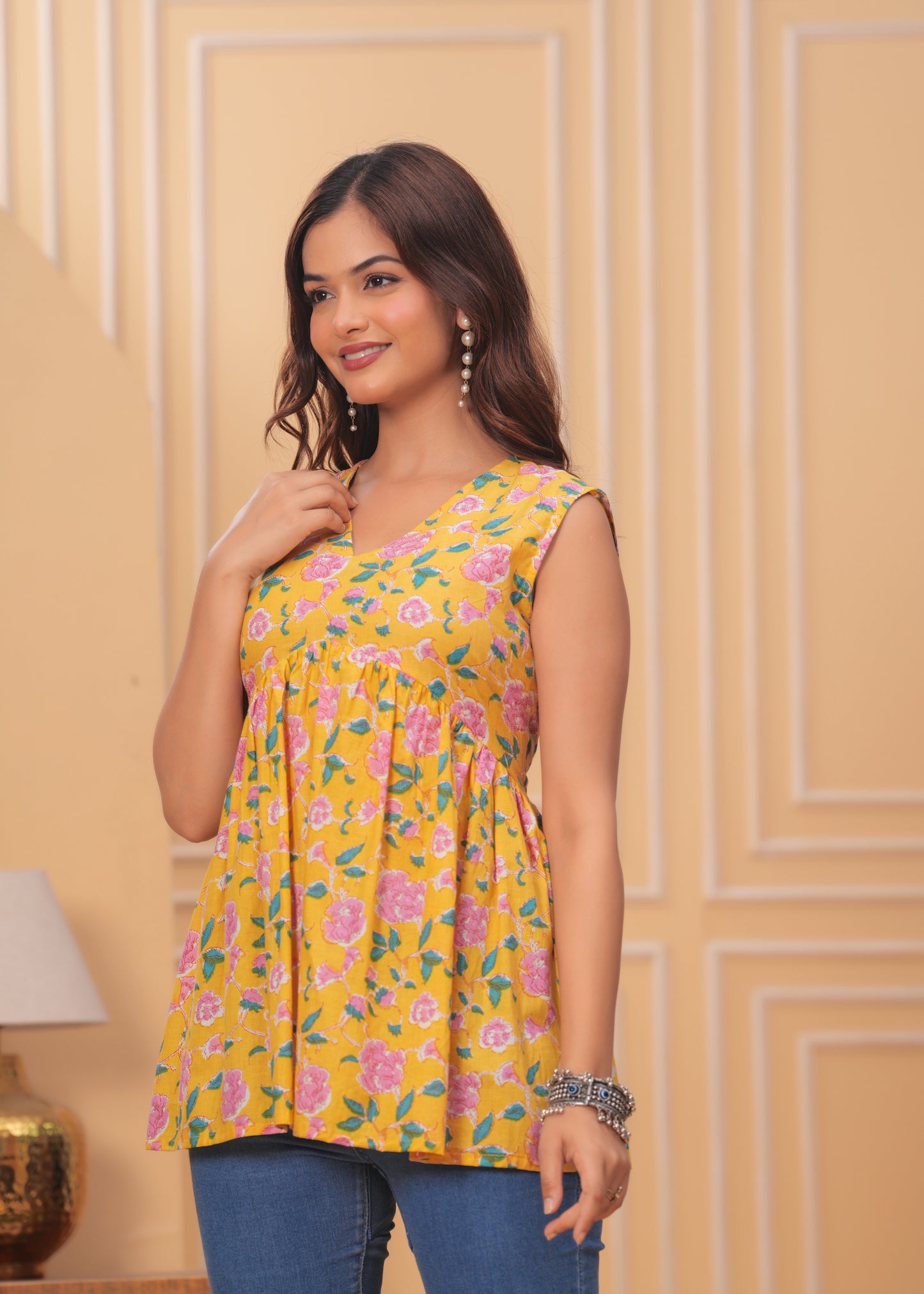 Sunny Petal Pop Kurti