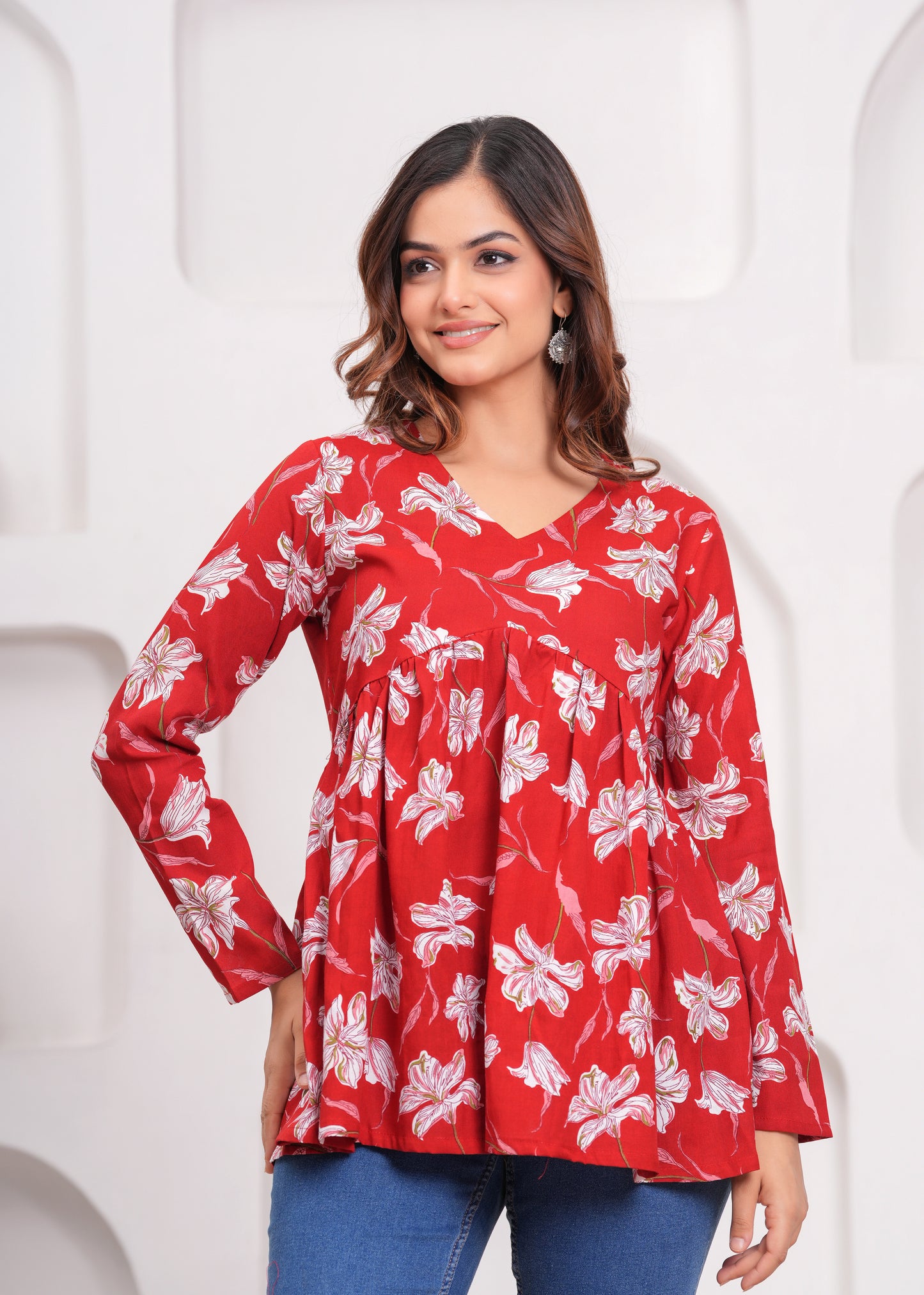 Scarlet Lily Short Kurti