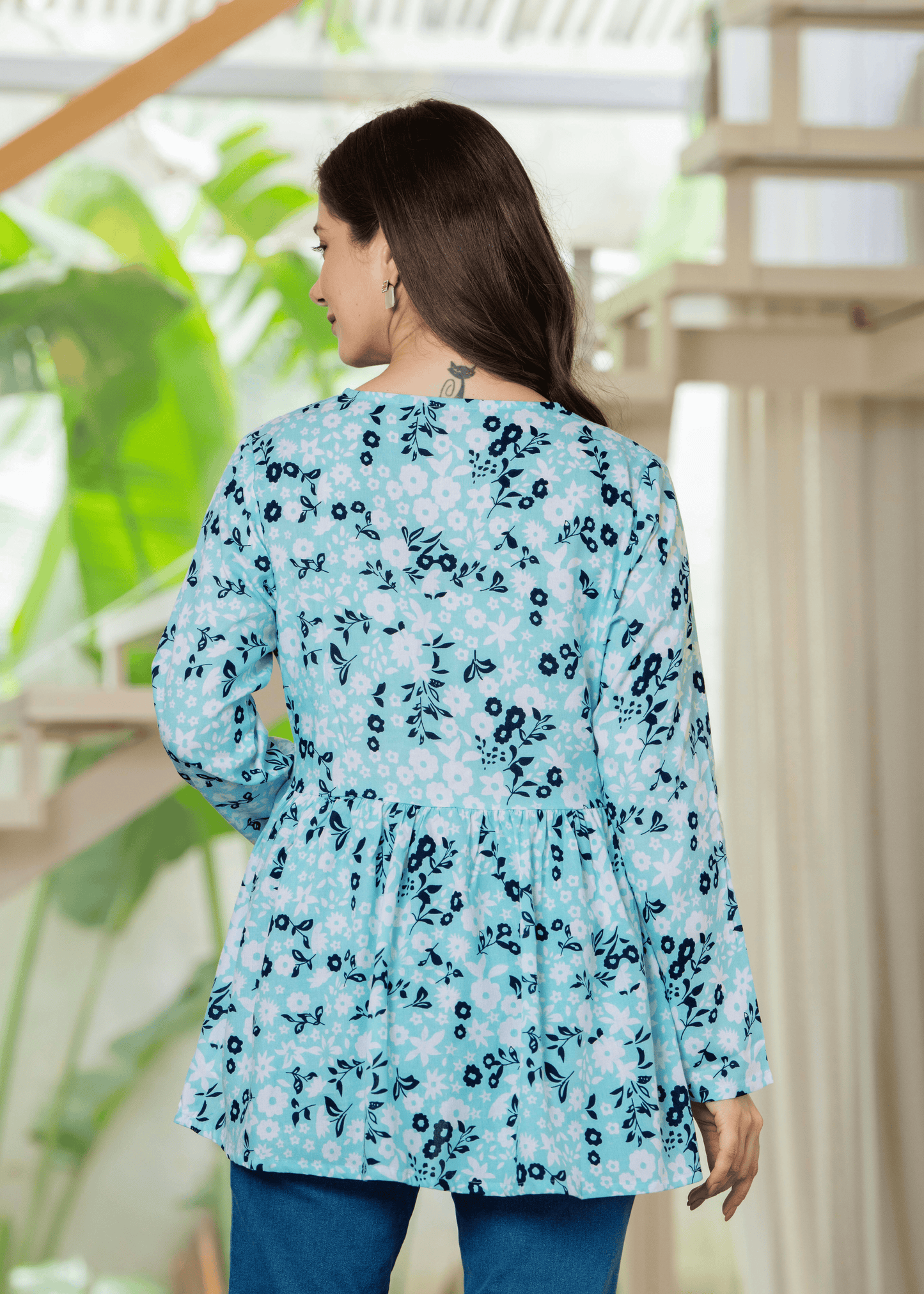 Firozi Flow Kurti