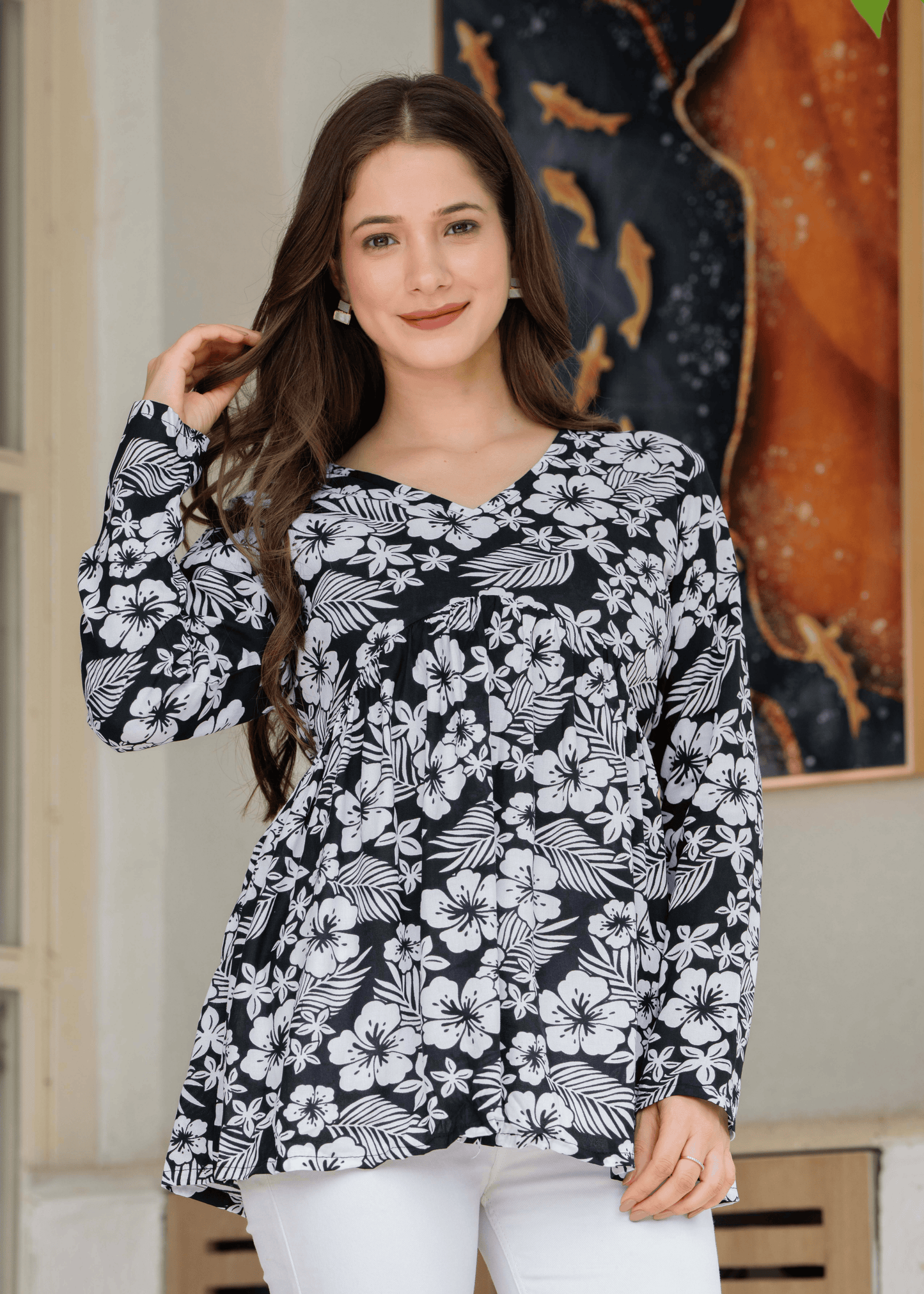 Monochrome Breeze Kurti