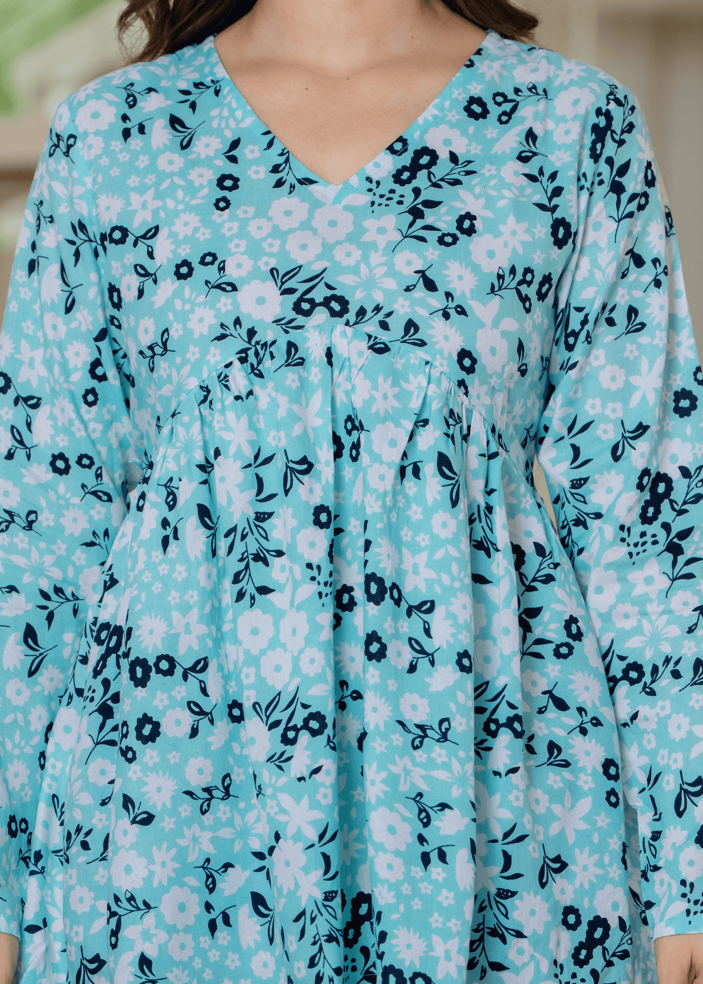 Firozi Flow Kurti