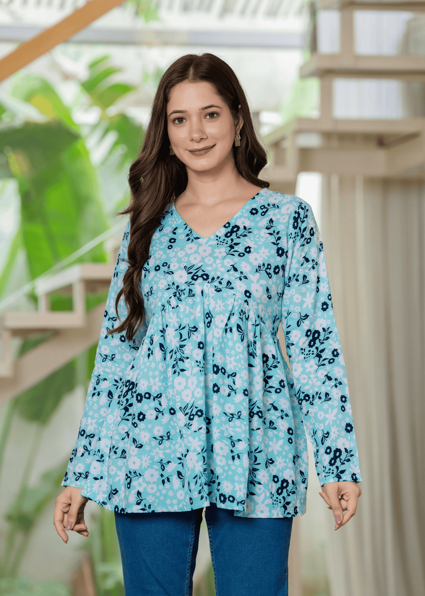 Firozi Flow Kurti