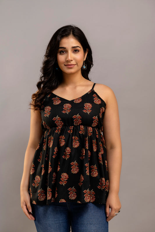 Midnight Garden Charm Kurti