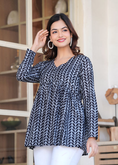 Midnight Weave Kurti