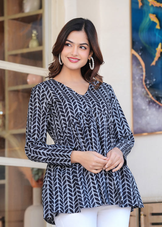 Midnight Weave Kurti