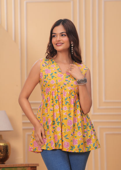 Sunny Petal Pop Kurti
