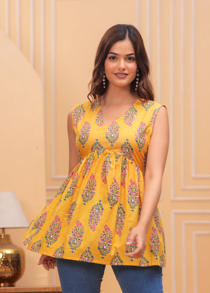 Amber Charm Sleeveless Kurti