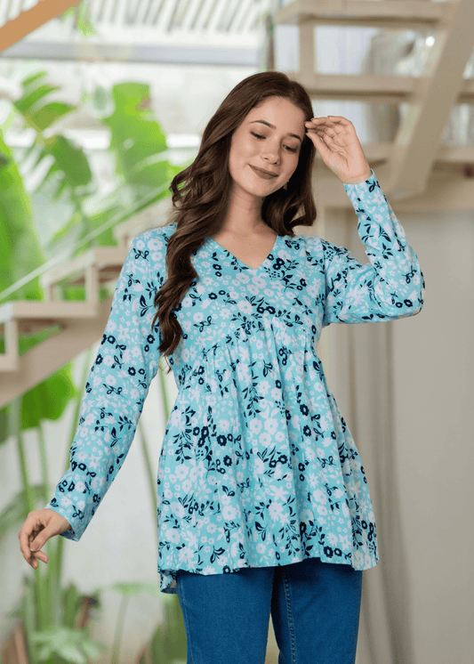 Firozi Flow Kurti